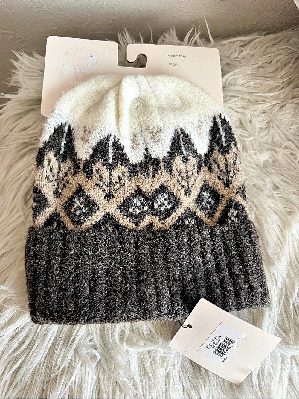 Rachel Zoe Beanie and Fingerless Gloves Set Fingerless Gloves Brown